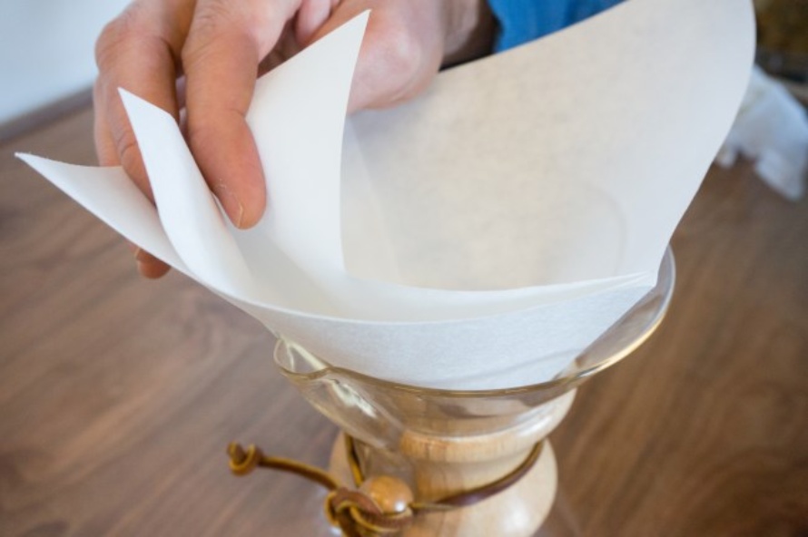 روش دم آوزی قهوه با کمکس،طرز تهیه قهوه با کمکس،فیلتر کاغذی کمکس