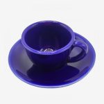فنجان و نعلبکی قهوه خوری آبی رنگ